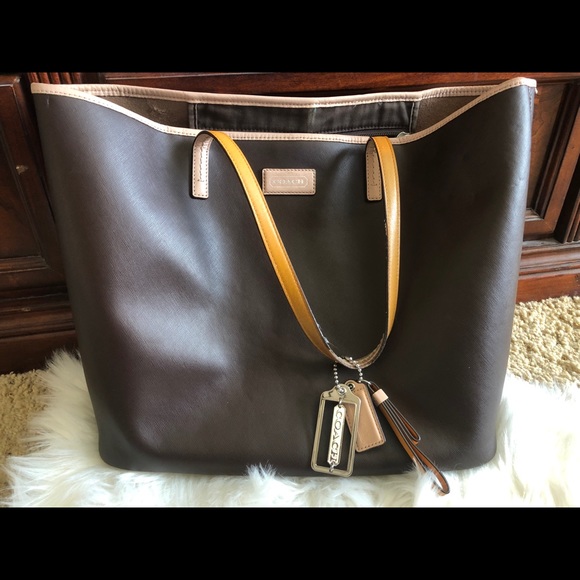 Coach Handbags - Coach Park Metro Tote Bag Dark Brown